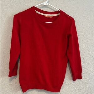 Modcloth Red Crew Neck Sweater
